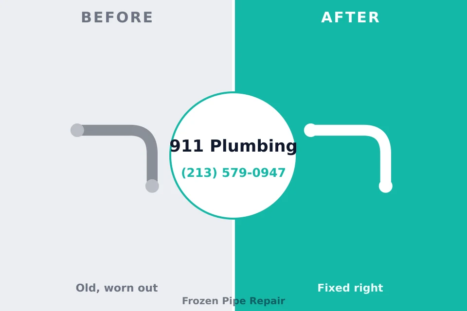 Before and after: plumbing repair Latta, SC